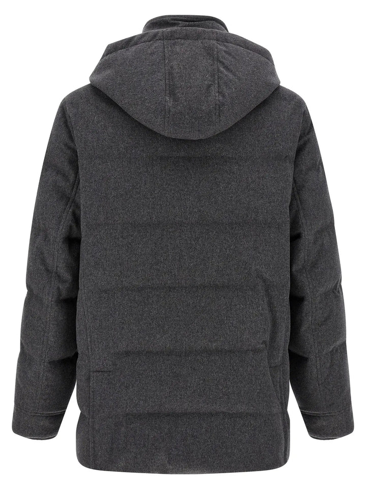 Brunello Cucinelli Sample Sale | Brunello Cucinelli Gray Wool Parka - | Designer outlet