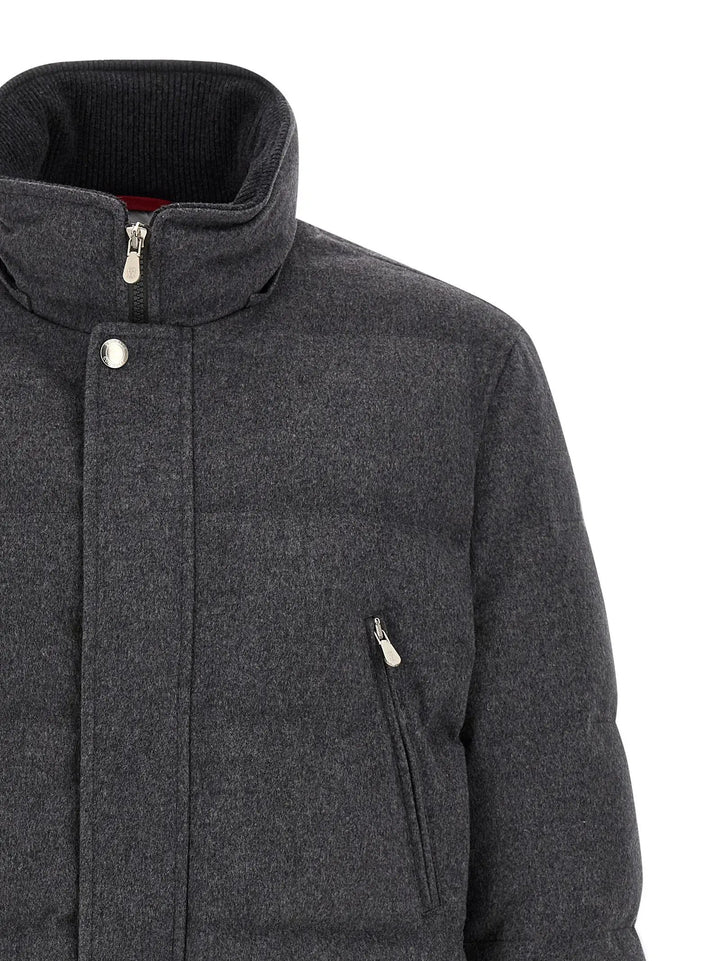 Brunello Cucinelli Sample Sale | Brunello Cucinelli Gray Wool Parka - | Designer outlet