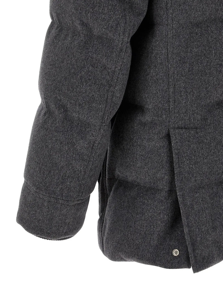 Brunello Cucinelli Sample Sale | Brunello Cucinelli Gray Wool Parka - | Designer outlet