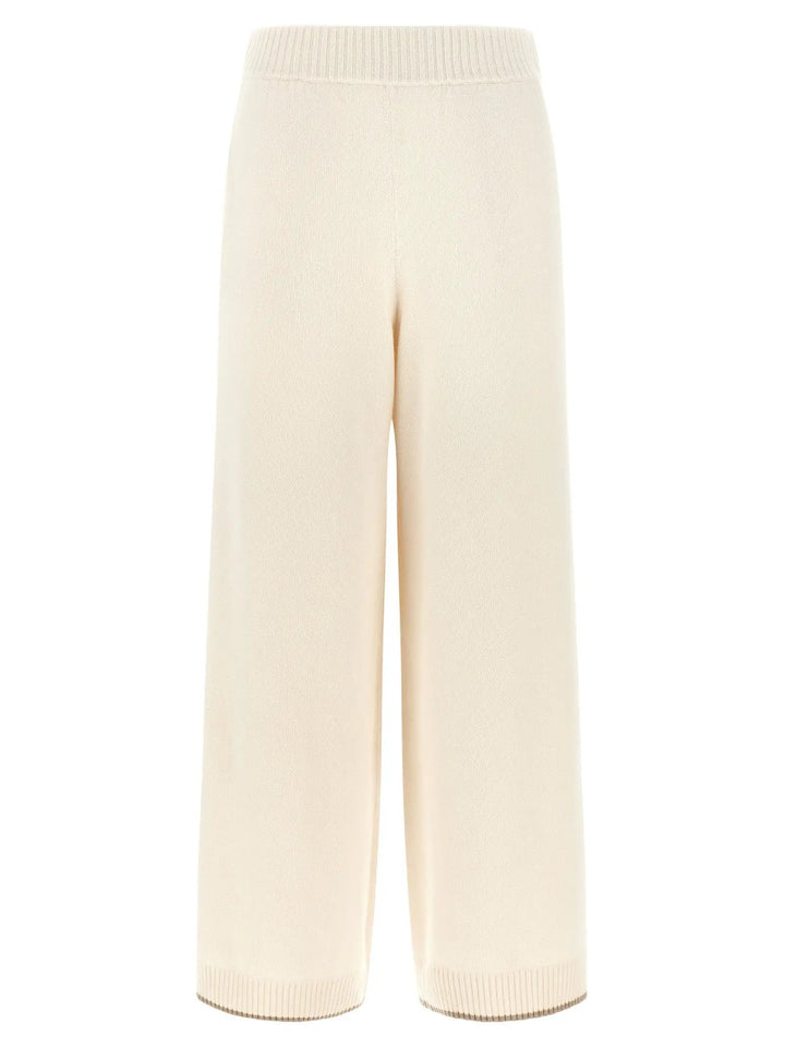 Brunello Cucinelli Sample Sale | Brunello Cucinelli White Cashmere Athletic Pants - | Designer outlet
