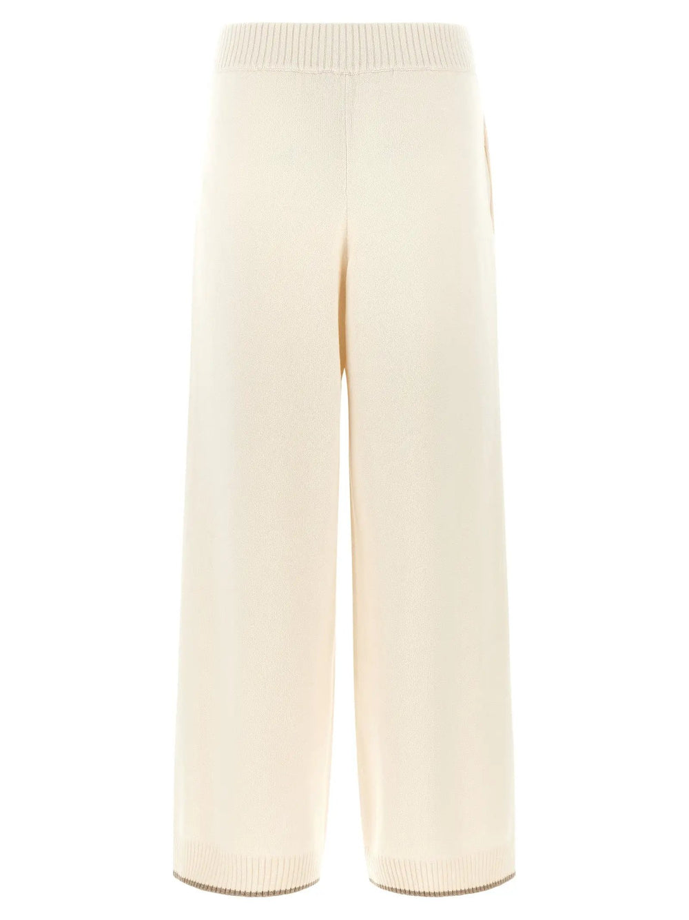 Brunello Cucinelli Sample Sale | Brunello Cucinelli White Cashmere Athletic Pants - | Designer outlet
