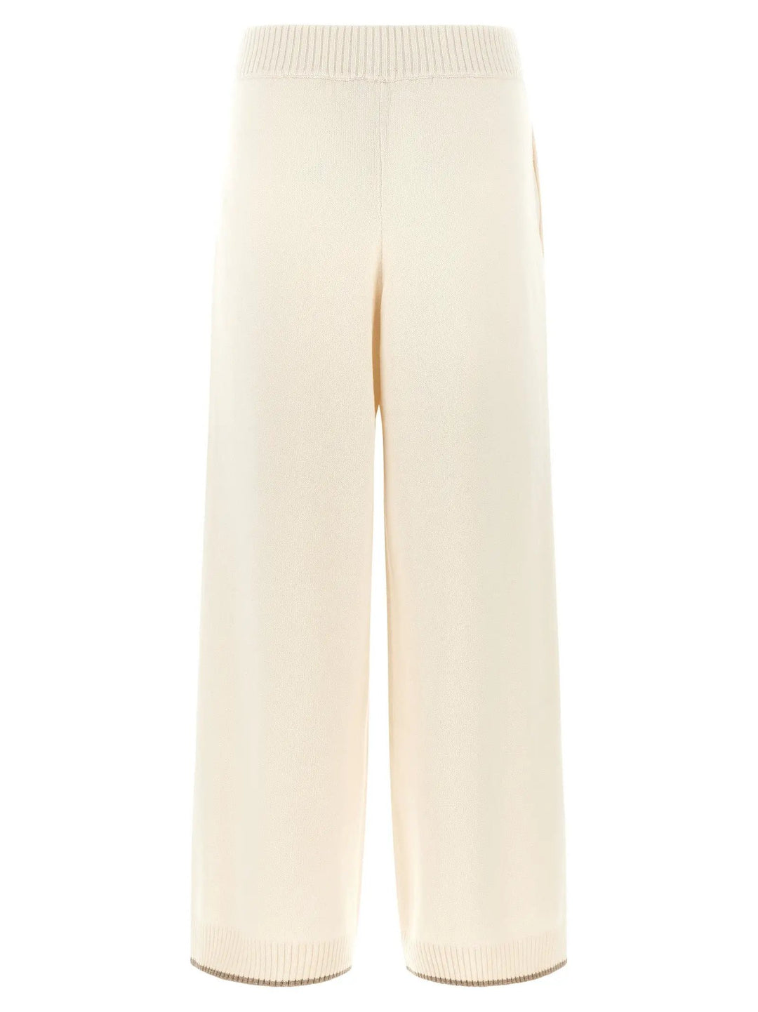 Brunello Cucinelli Sample Sale | Brunello Cucinelli White Cashmere Athletic Pants - | Designer outlet