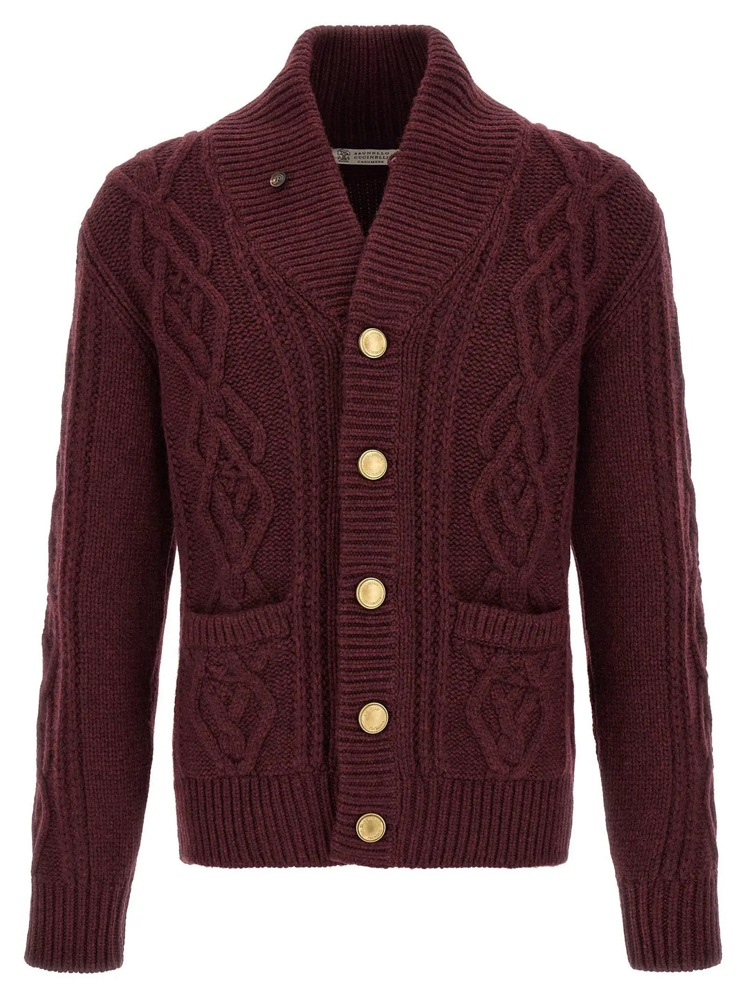 Brunello Cucinelli Sample Sale | Brunello Cucinelli Bordeaux Cashmere Cardigan - | Designer outlet