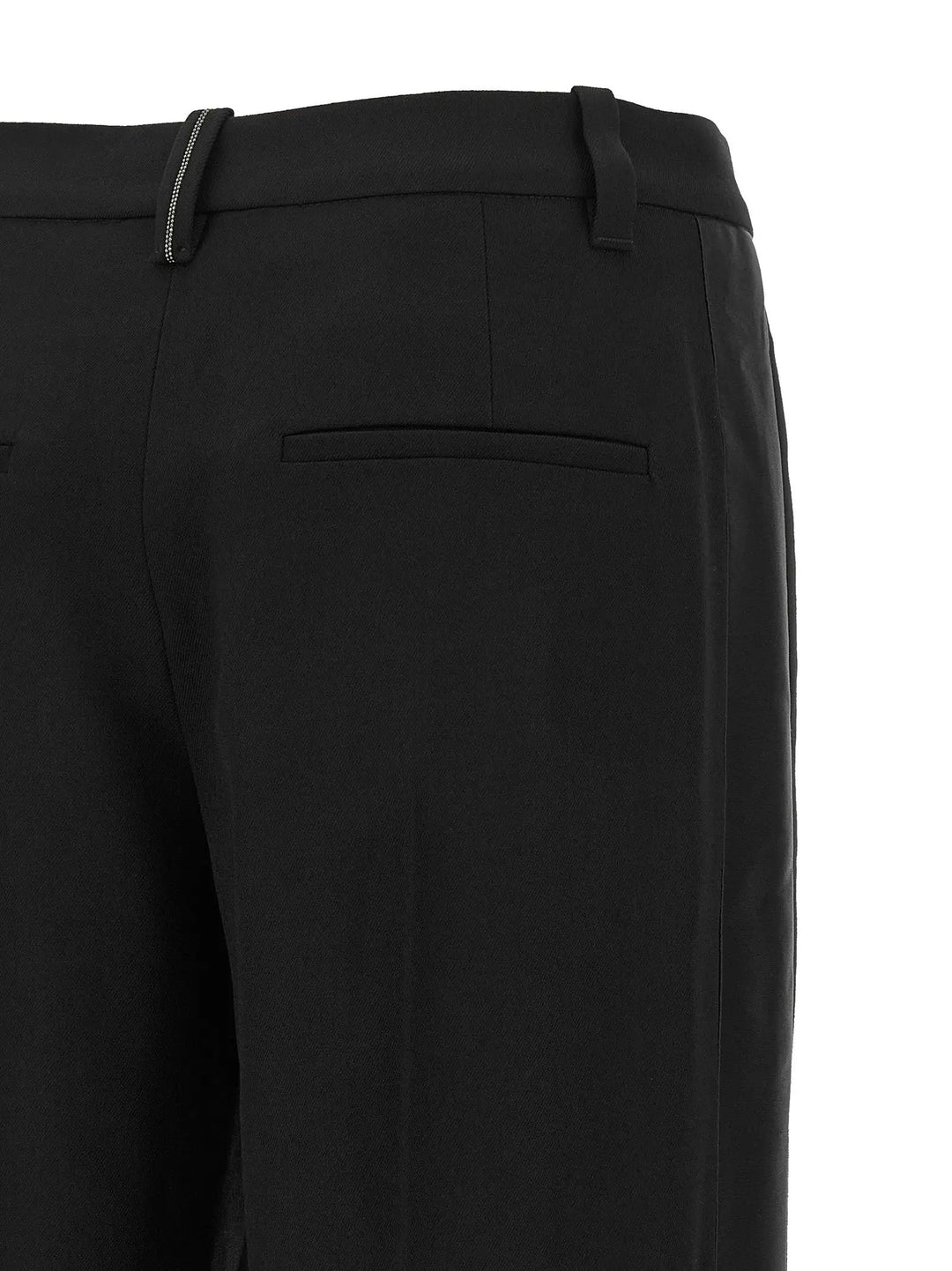 Brunello Cucinelli Sample Sale | Brunello Cucinelli Black Virgin Wool Casual Pants - | Designer outlet