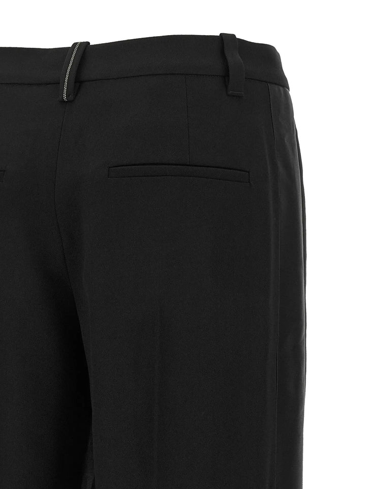 Brunello Cucinelli Sample Sale | Brunello Cucinelli Black Virgin Wool Casual Pants - | Designer outlet
