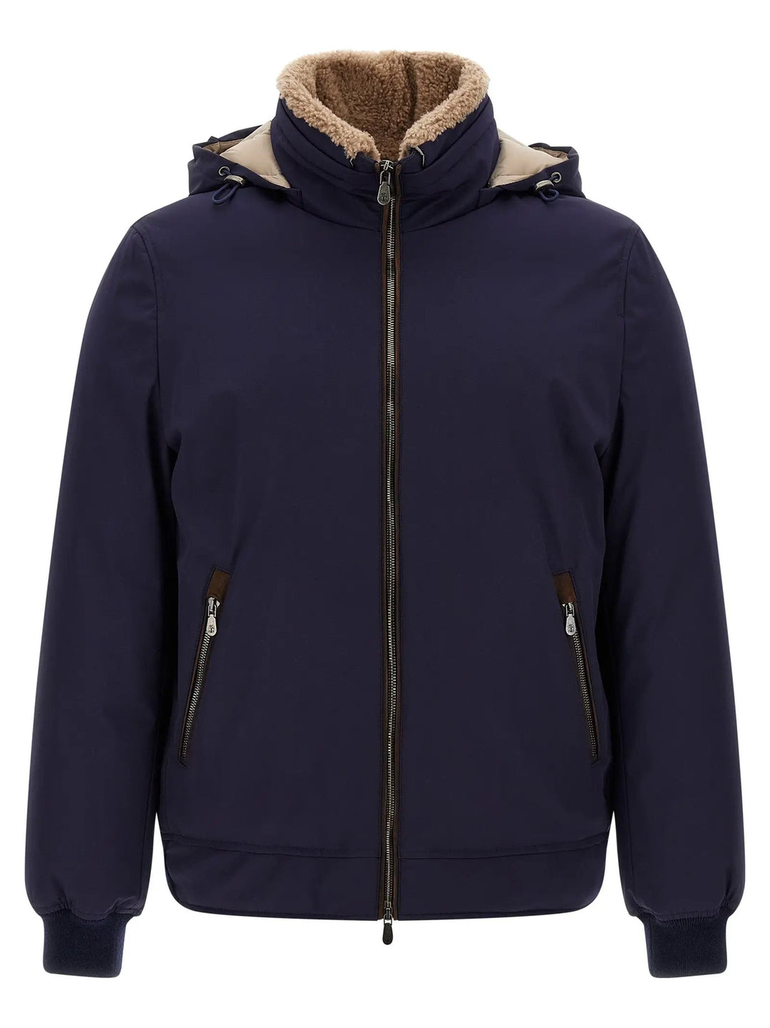 Brunello Cucinelli Sample Sale | Brunello Cucinelli Blue Polyamide Full-Length Jacket - | Designer outlet