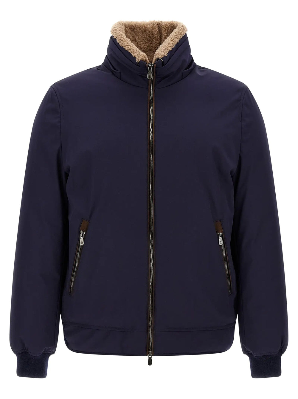 Brunello Cucinelli Sample Sale | Brunello Cucinelli Blue Polyamide Full-Length Jacket - | Designer outlet