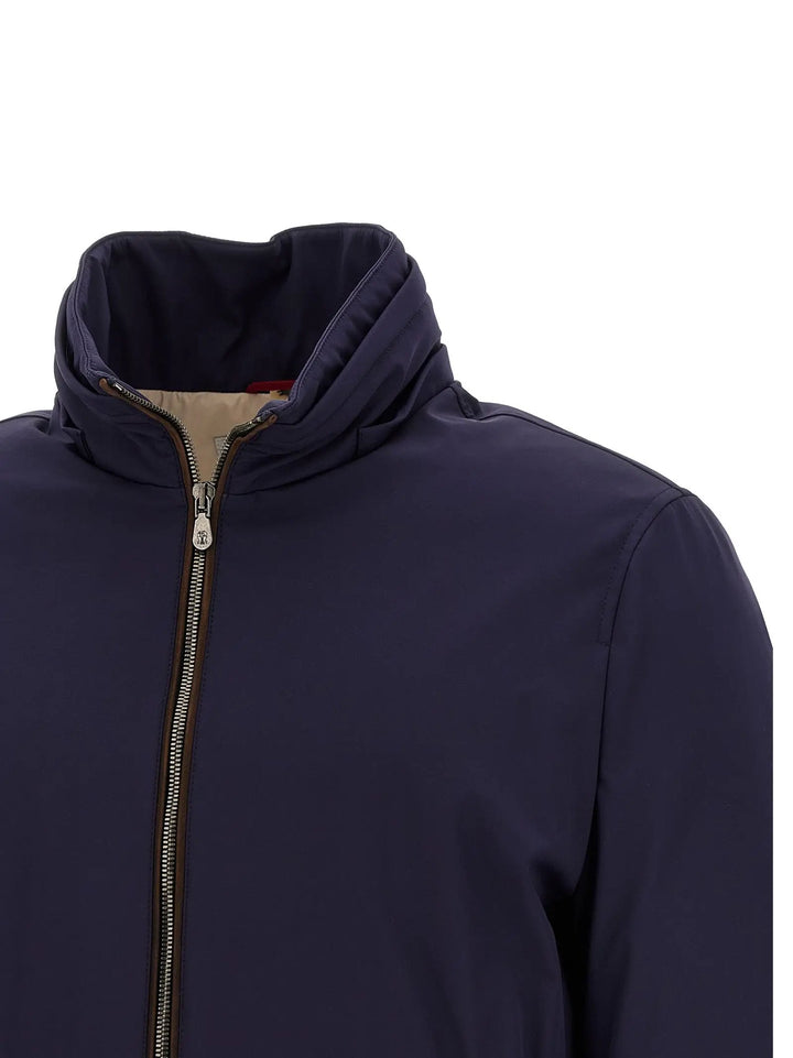 Brunello Cucinelli Sample Sale | Brunello Cucinelli Blue Polyamide Full-Length Jacket - | Designer outlet