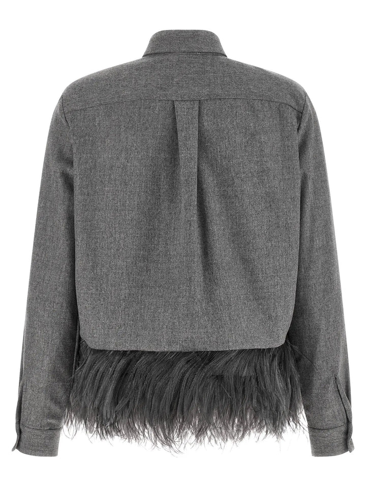 Fabiana Filippi Sample Sale | Fabiana Filippi Gray Virgin Wool Blouse - | Designer outlet
