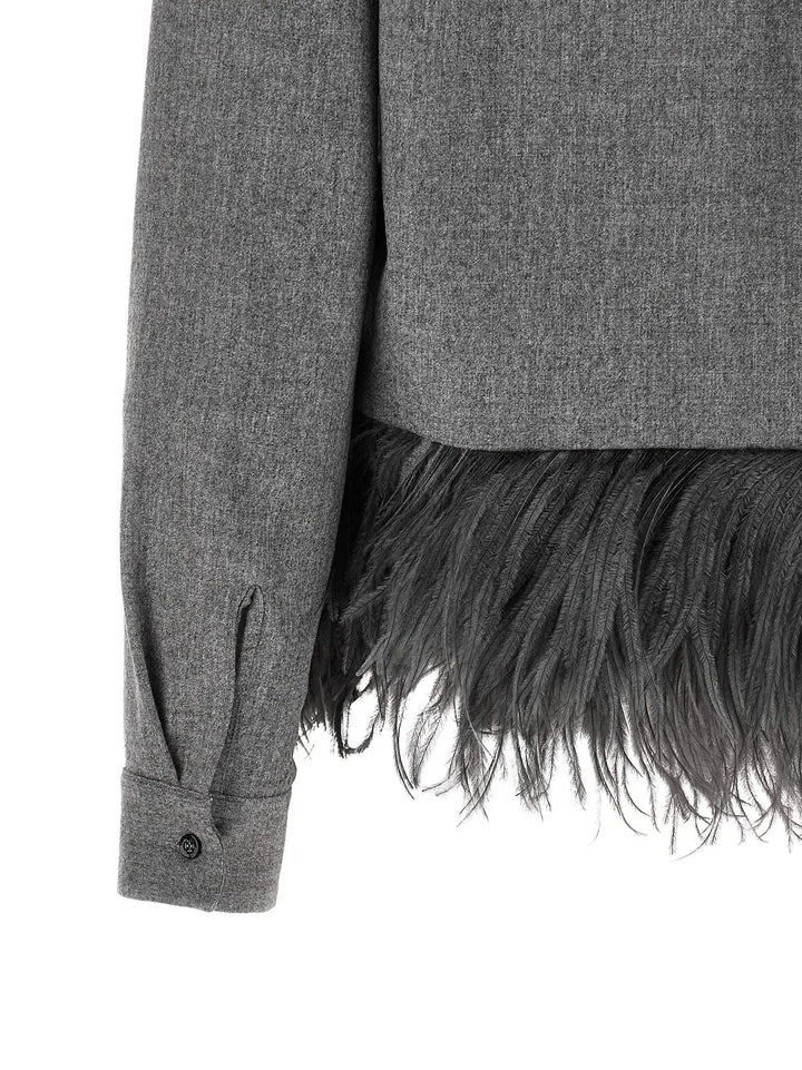 Fabiana Filippi Sample Sale | Fabiana Filippi Gray Virgin Wool Blouse - | Designer outlet