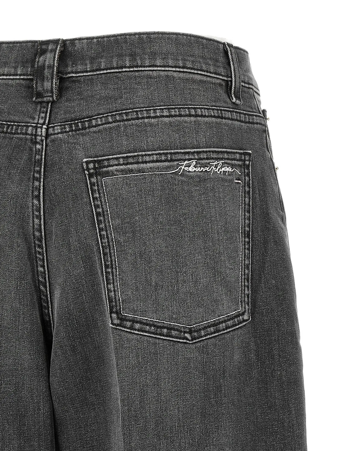 Fabiana Filippi Sample Sale | Fabiana Filippi Gray Cotton Relaxed Fit Jeans - | Designer outlet