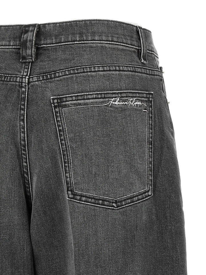 Fabiana Filippi Sample Sale | Fabiana Filippi Gray Cotton Relaxed Fit Jeans - | Designer outlet