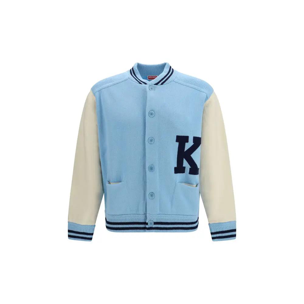 Kenzo Sample Sale | Kenzo Blue Wool Oves Aries Bomber - | Designer outlet