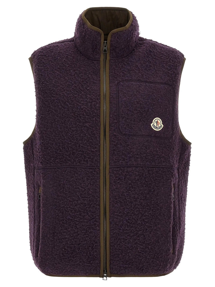 Moncler Sample Sale | Moncler Purple Polyester Sleeveless Jacket - | Designer outlet