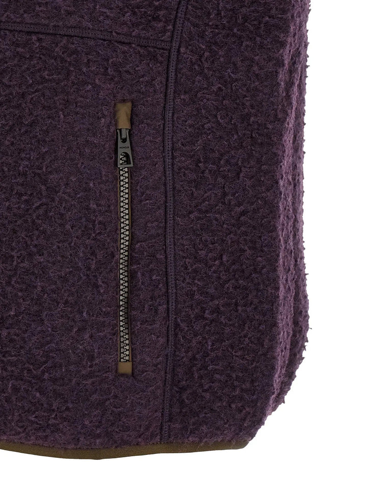 Moncler Sample Sale | Moncler Purple Polyester Sleeveless Jacket - | Designer outlet