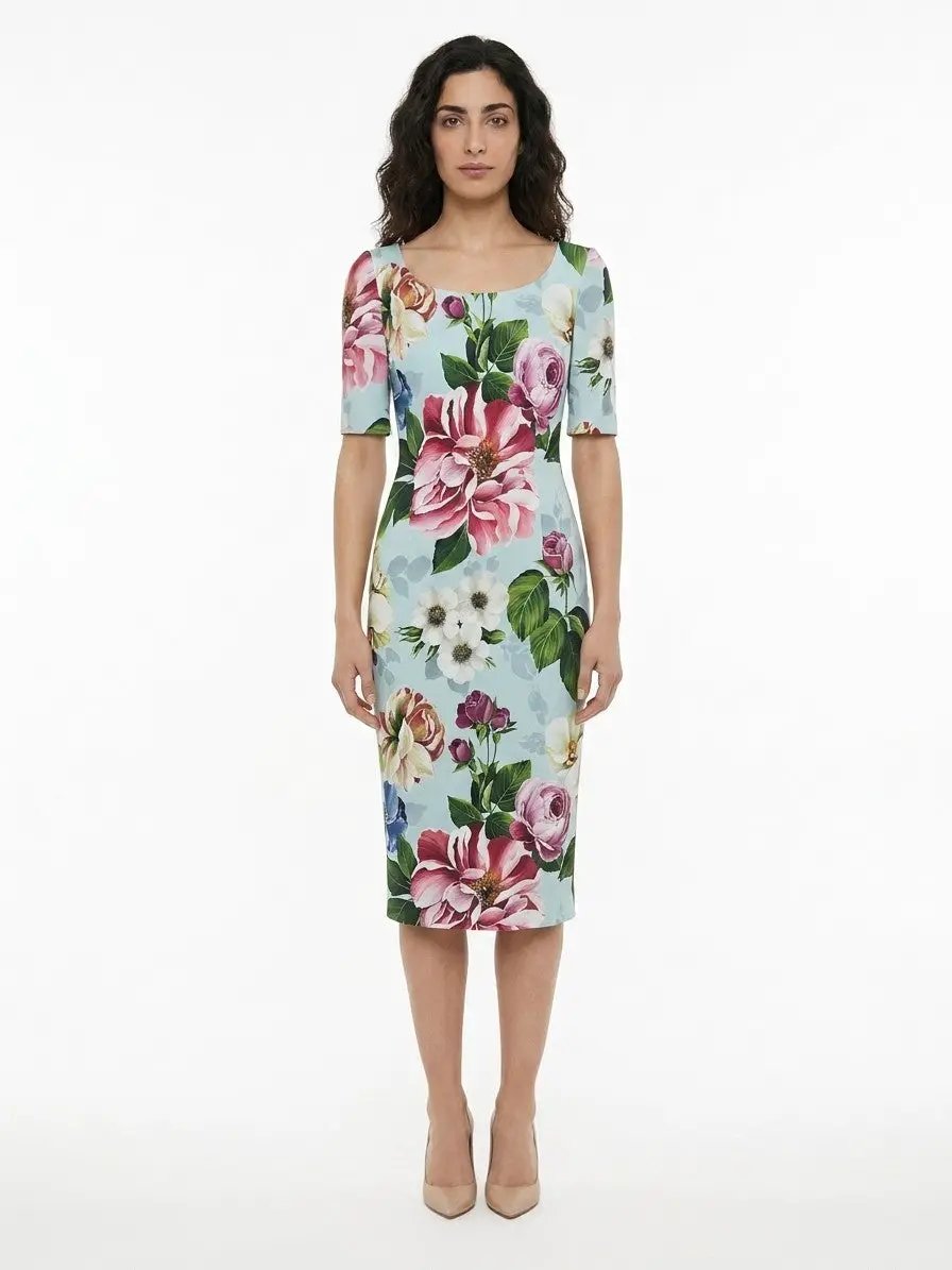 Dolce &amp; Gabbana Sample Sale | Dolce &amp; Gabbana Multicolor Elastane Casual Dress - | Designer outlet