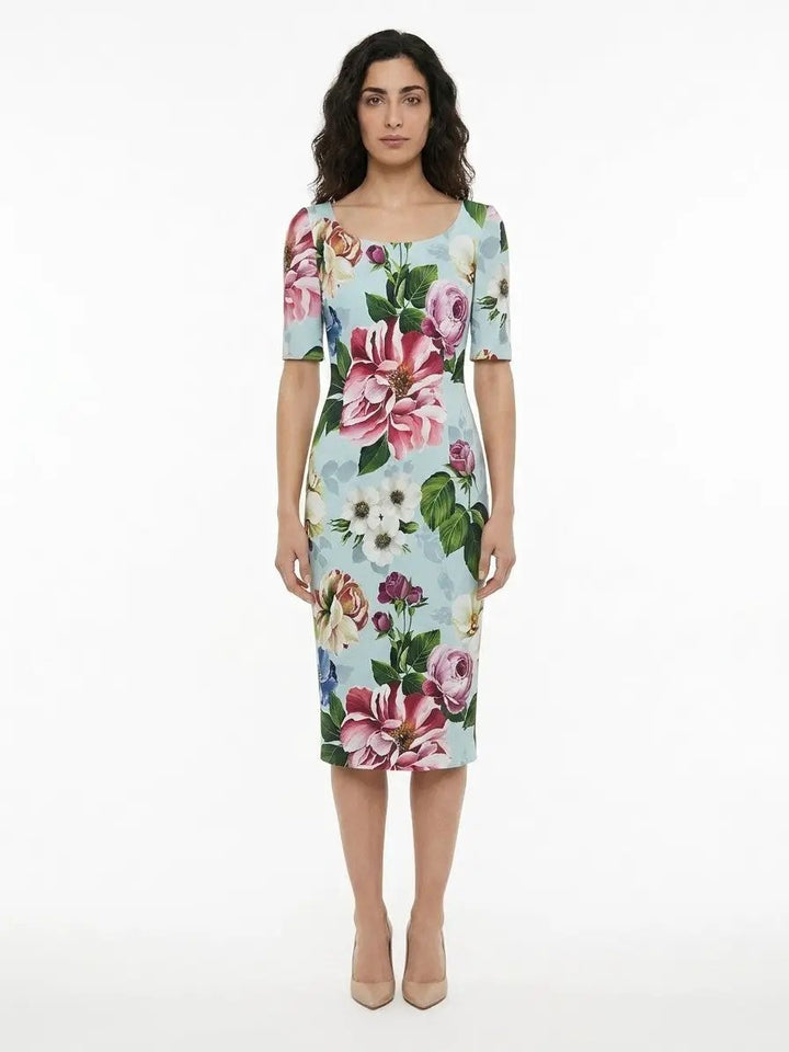 Dolce &amp; Gabbana Sample Sale | Dolce &amp; Gabbana Multicolor Elastane Casual Dress - | Designer outlet