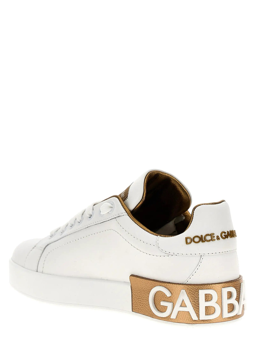 Dolce &amp; Gabbana Sample Sale | Dolce &amp; Gabbana Gold Calfskin Low Top Sneakers - | Designer outlet