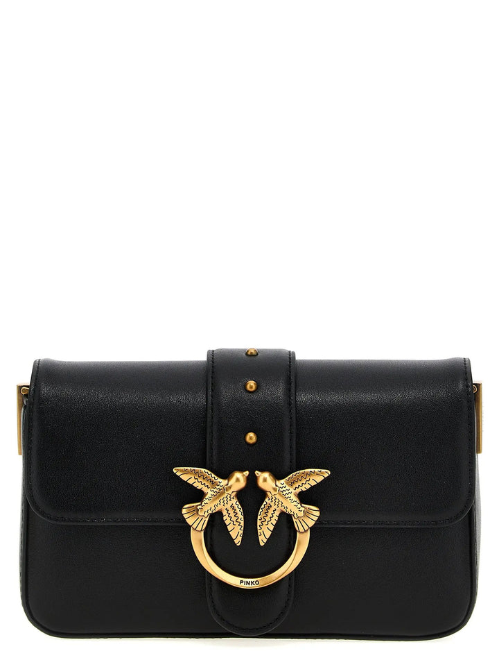 PINKO Sample Sale | PINKO Black Calfskin Shoulder Bag - | Designer outlet
