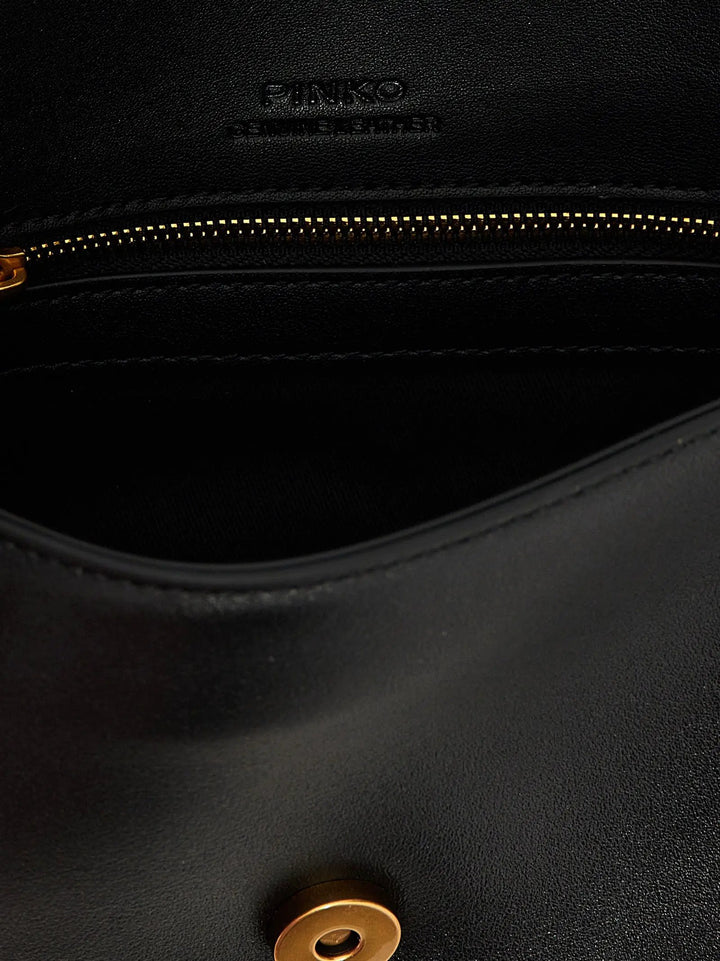 PINKO Sample Sale | PINKO Black Calfskin Shoulder Bag - | Designer outlet