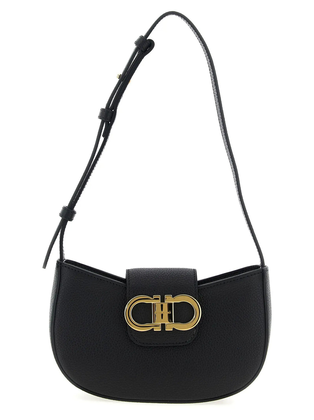 Ferragamo Sample Sale | Ferragamo Black Calfskin Shoulder Bag - | Designer outlet