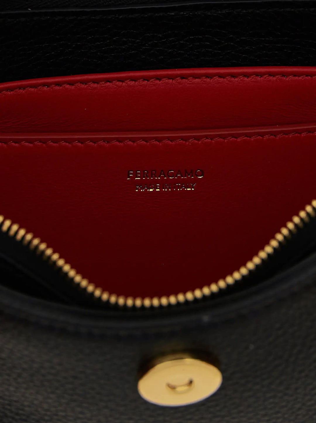 Ferragamo Sample Sale | Ferragamo Black Calfskin Shoulder Bag - | Designer outlet