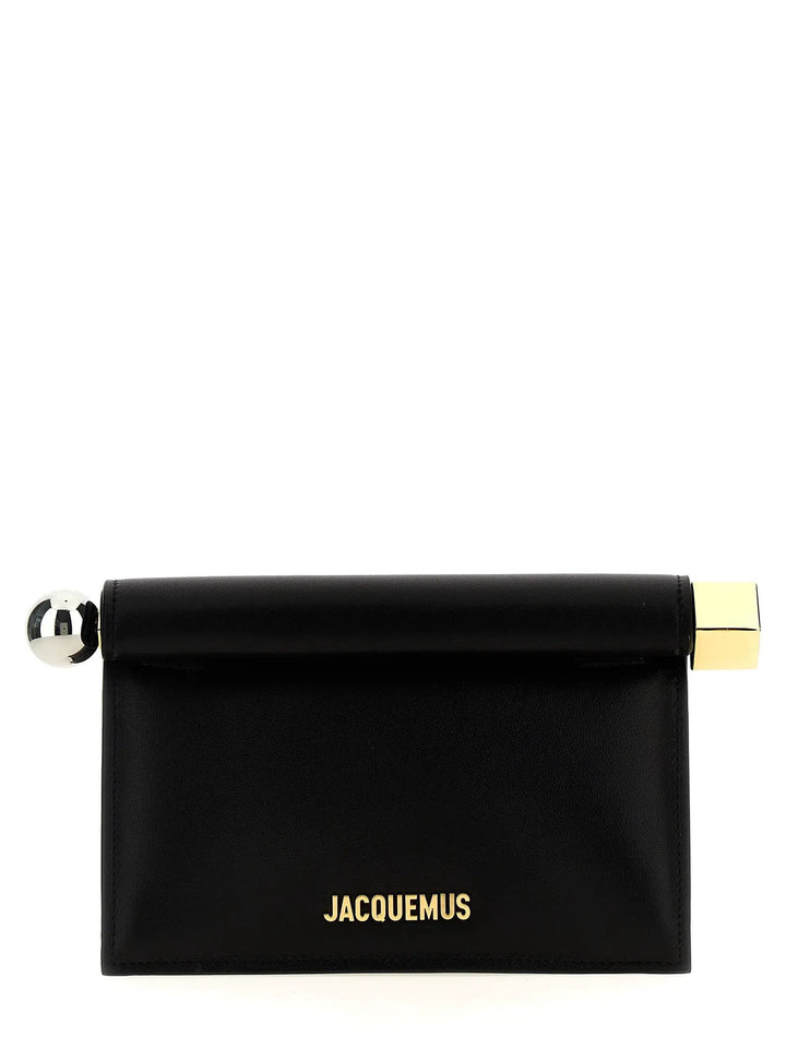 Jacquemus Sample Sale | Jacquemus Black Lamb Leather Clutch Bag - | Designer outlet