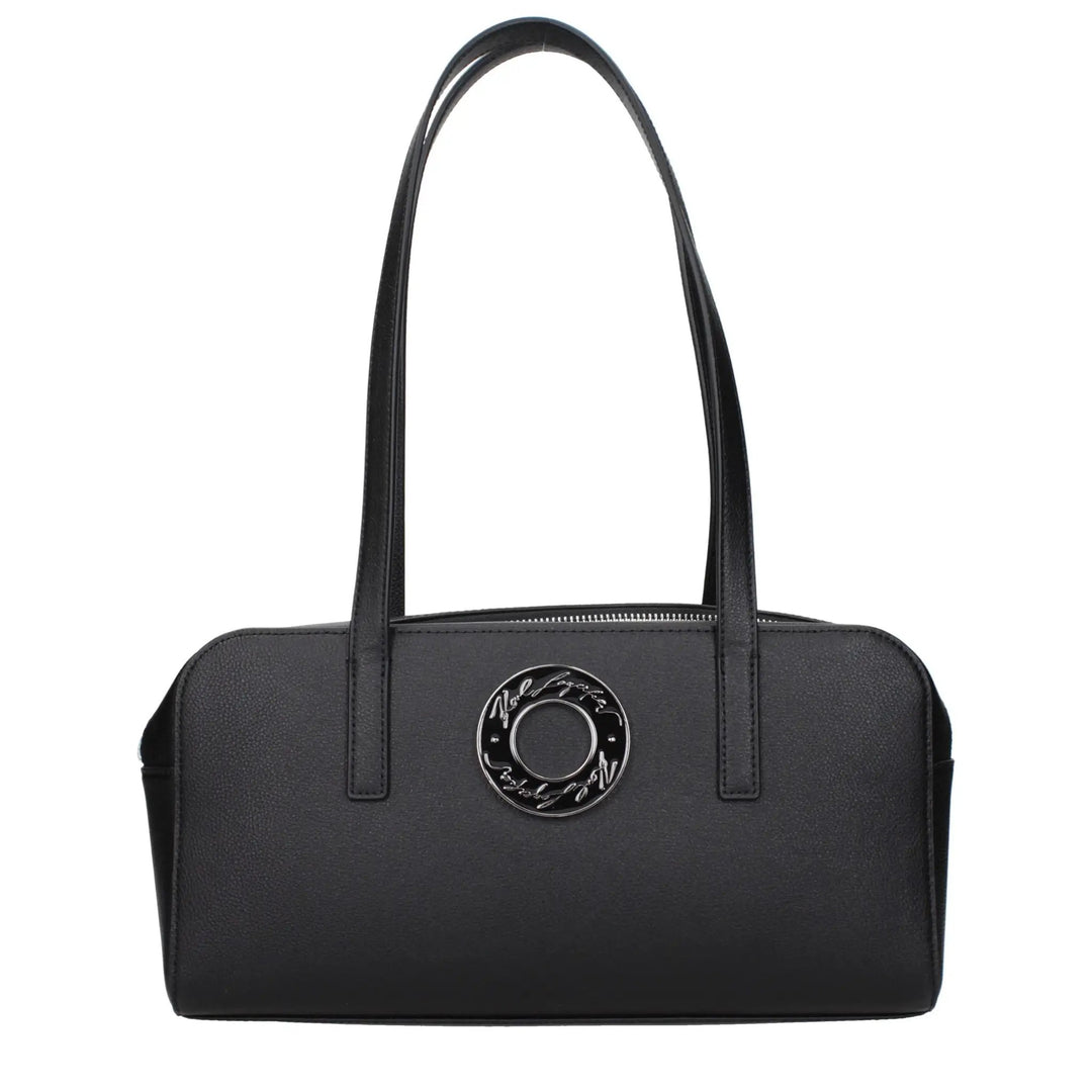 Karl Lagerfeld Sample Sale | Karl Lagerfeld Black Leather Shoulder Bag - | Designer outlet