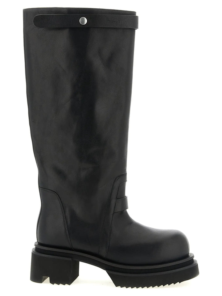 Rick Owens Sample Sale | Rick Owens Black Calfskin Over The Knee - | Designer outlet