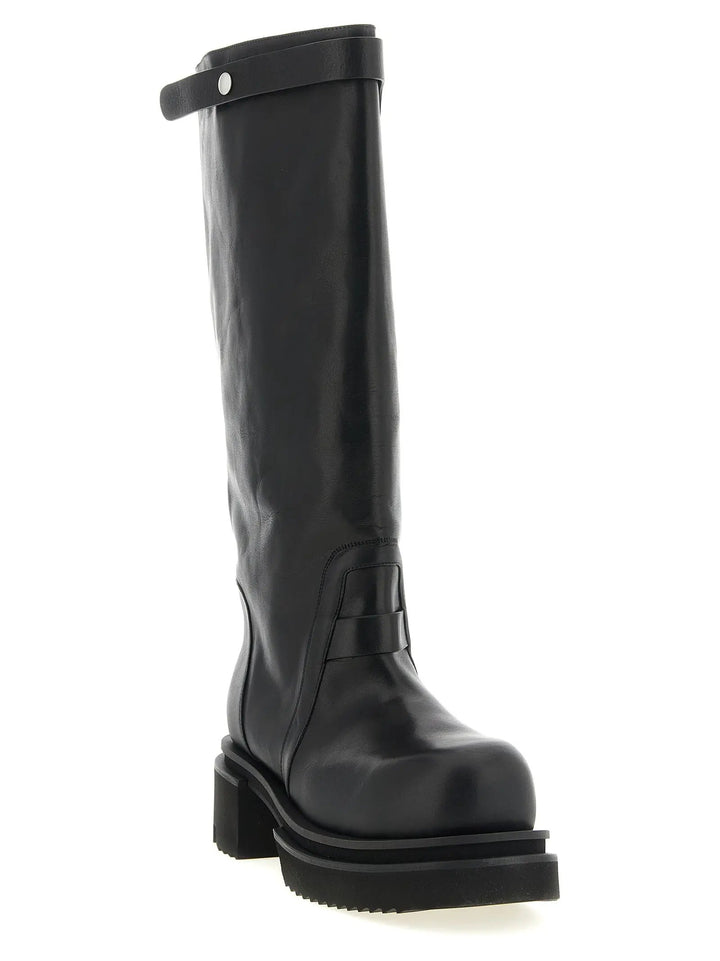 Rick Owens Sample Sale | Rick Owens Black Calfskin Over The Knee - | Designer outlet