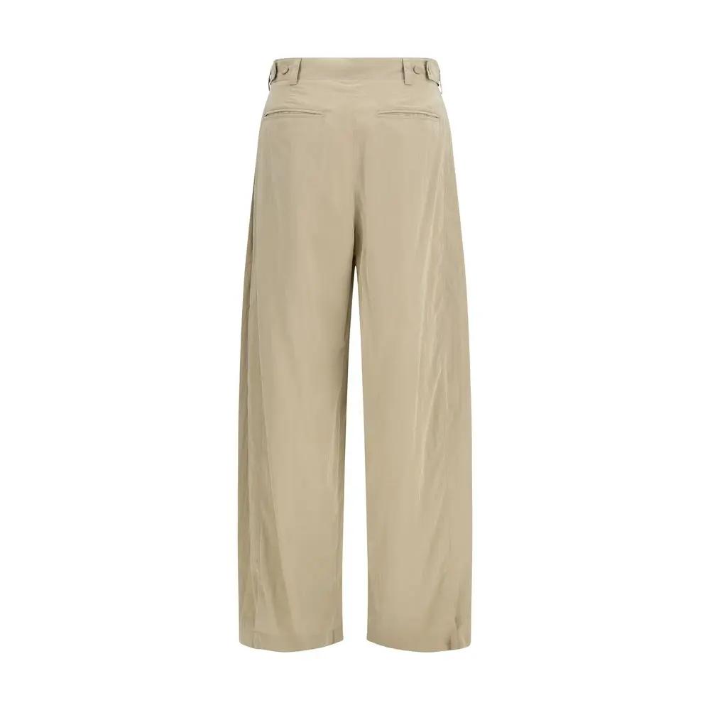The Row Sample Sale | The Row Beige Silk Casual Pants - | Designer outlet