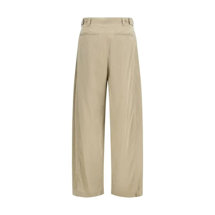 The Row Sample Sale | The Row Beige Silk Casual Pants - | Designer outlet