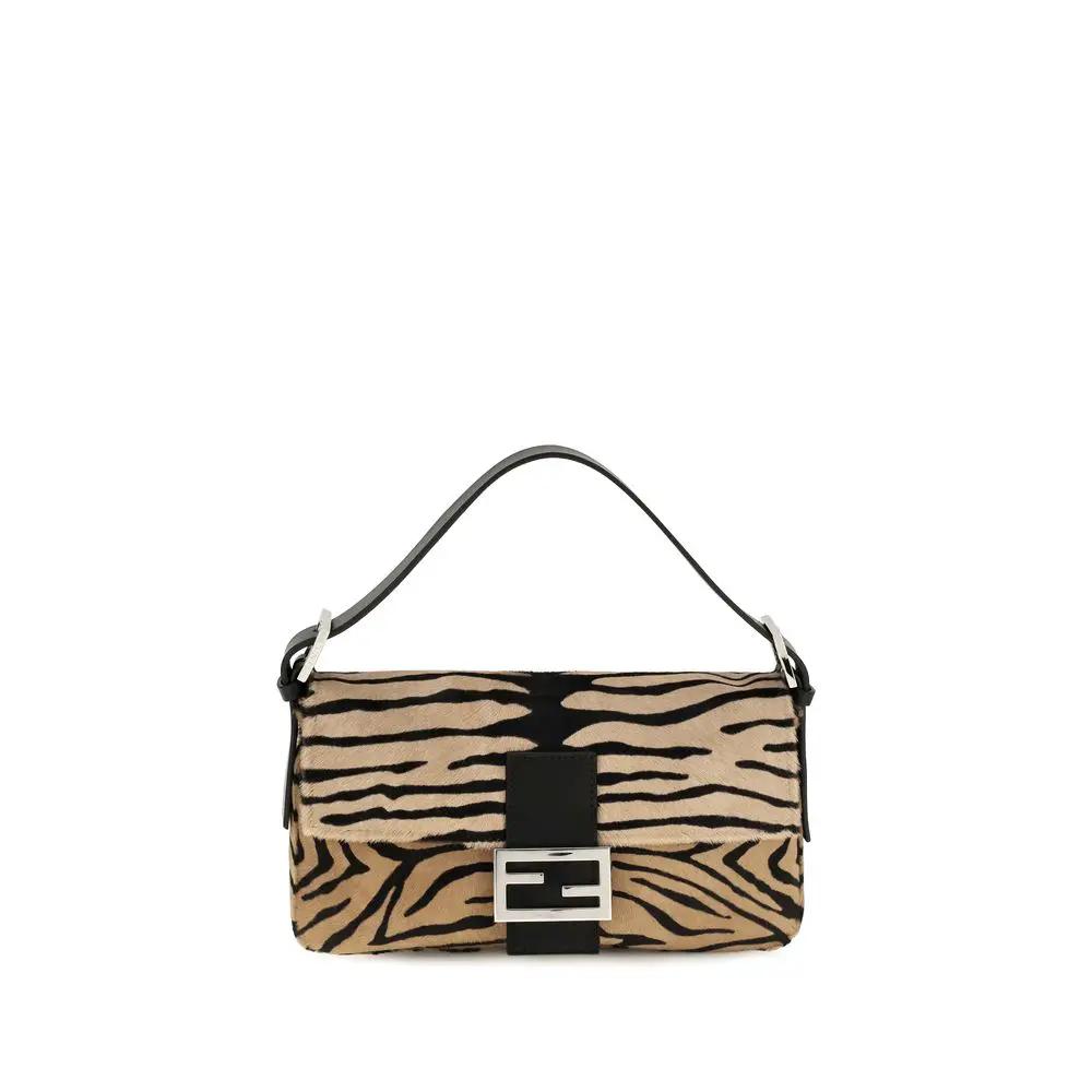 Fendi Sample Sale | Fendi Beige Calf Leather Bos Taurus Shoulder Bag - | Designer outlet