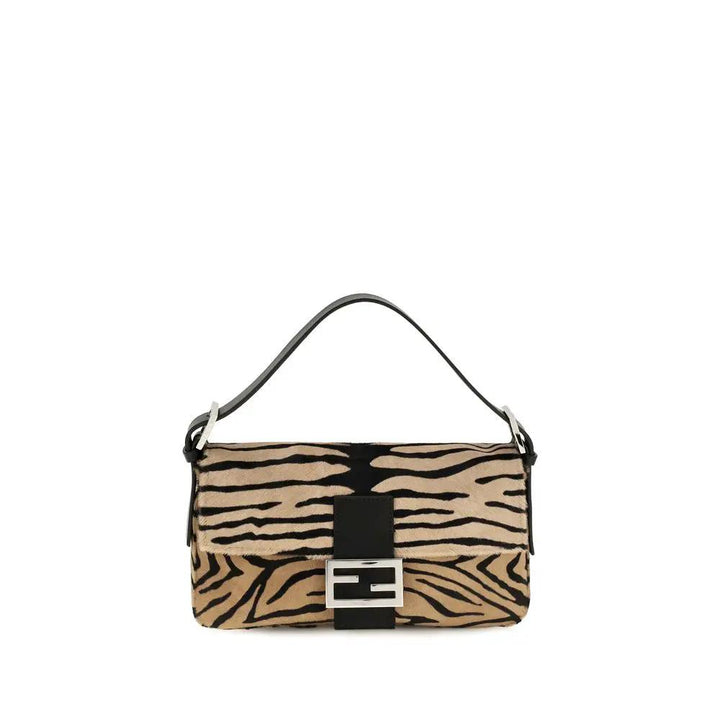 Fendi Sample Sale | Fendi Beige Calf Leather Bos Taurus Shoulder Bag - | Designer outlet