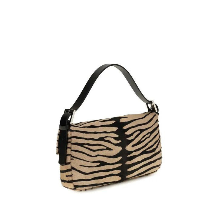 Fendi Sample Sale | Fendi Beige Calf Leather Bos Taurus Shoulder Bag - | Designer outlet