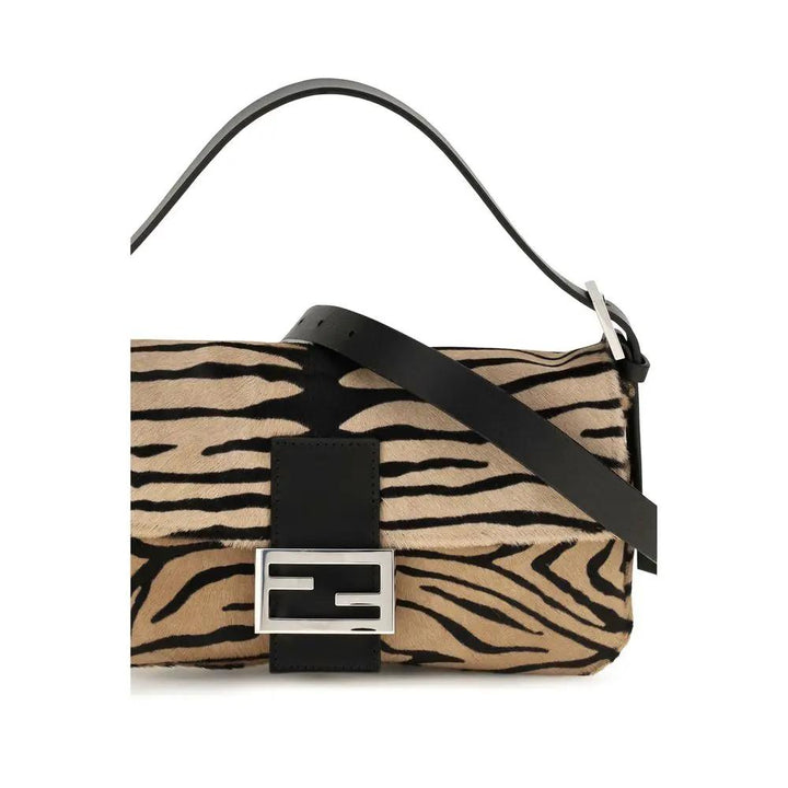 Fendi Sample Sale | Fendi Beige Calf Leather Bos Taurus Shoulder Bag - | Designer outlet