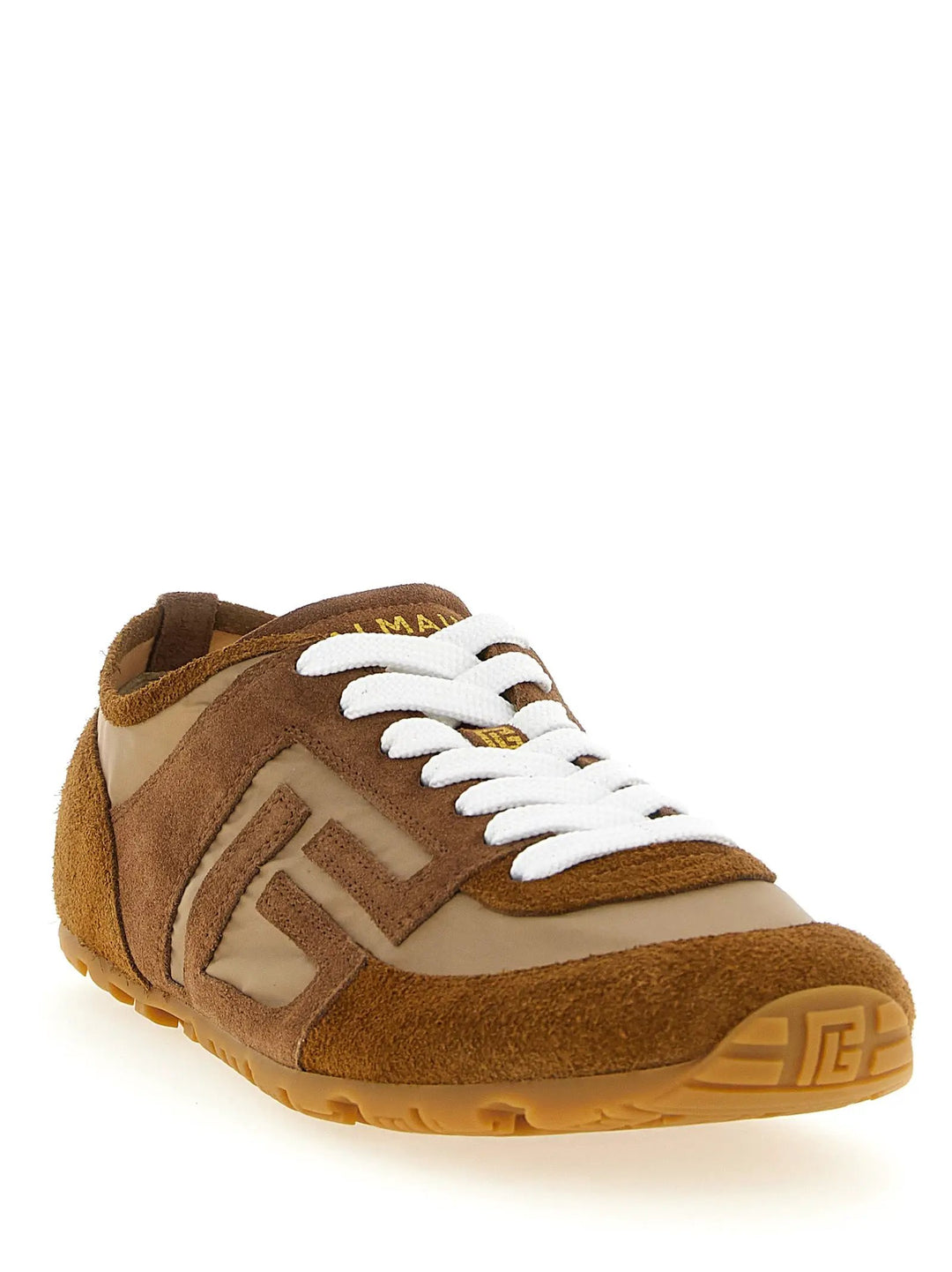 Balmain Sample Sale | Balmain Brown Calfskin Sneakers - | Designer outlet