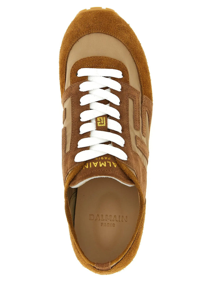 Balmain Sample Sale | Balmain Brown Calfskin Sneakers - | Designer outlet