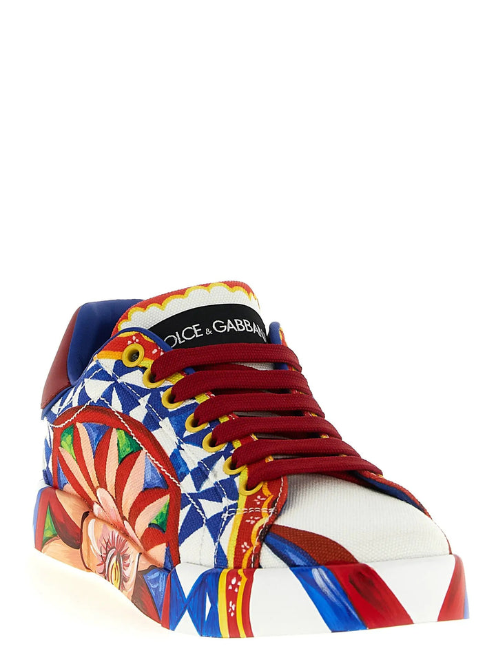 Dolce &amp; Gabbana Sample Sale | Dolce &amp; Gabbana Multicolor Cotton Low Top Sneakers - | Designer outlet