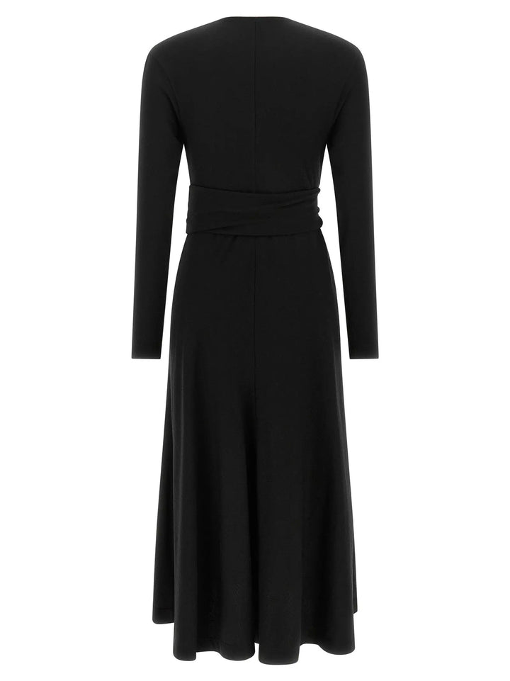 Brunello Cucinelli Sample Sale | Brunello Cucinelli Black Virgin Wool Midi Dress - | Designer outlet