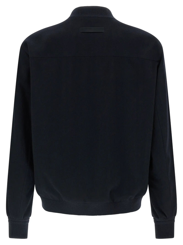ZEGNA Sample Sale | ZEGNA Blue Cashmere Bomber - | Designer outlet