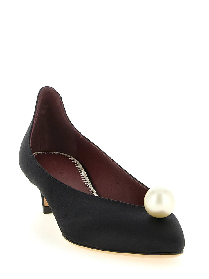Magda Butrym Sample Sale | Magda Butrym Black Viscose Mid Heel Pumps - | Designer outlet