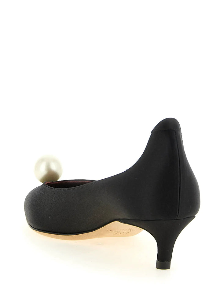 Magda Butrym Sample Sale | Magda Butrym Black Viscose Mid Heel Pumps - | Designer outlet