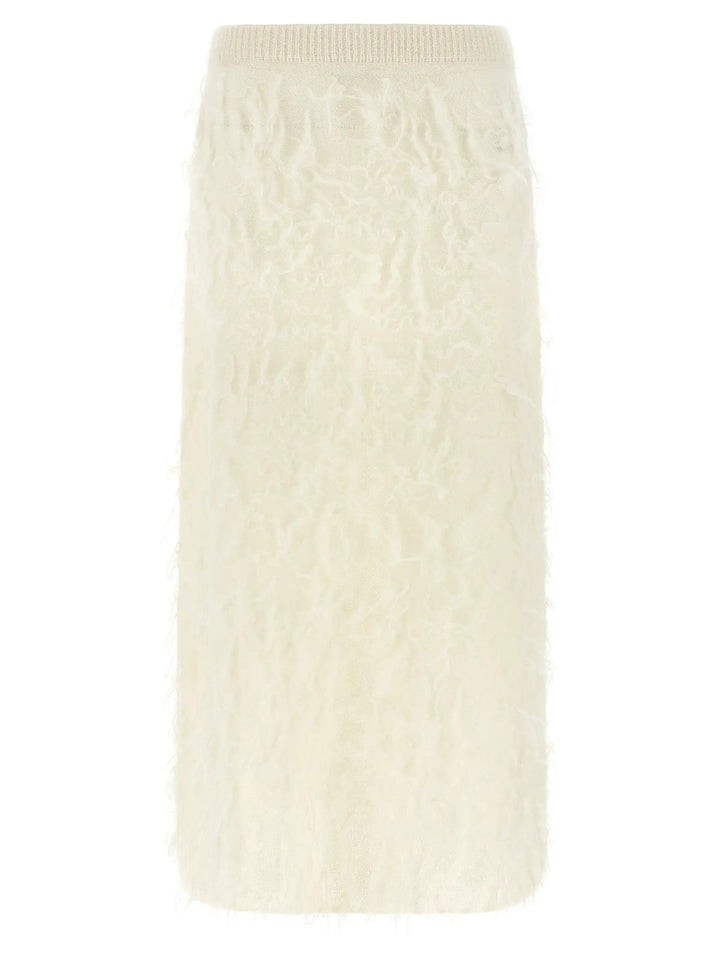 Fabiana Filippi Sample Sale | Fabiana Filippi White Fabric Midi Skirt - | Designer outlet
