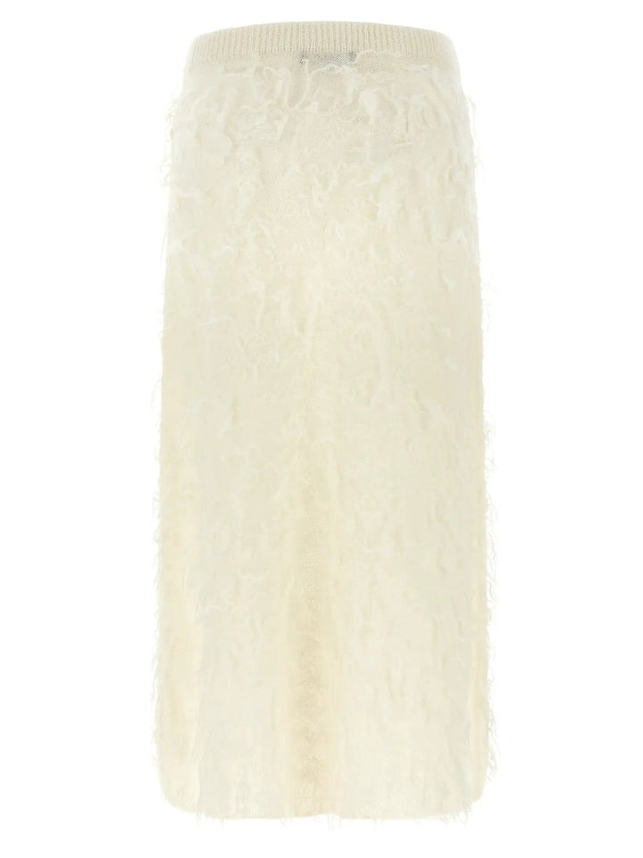 Fabiana Filippi Sample Sale | Fabiana Filippi White Fabric Midi Skirt - | Designer outlet