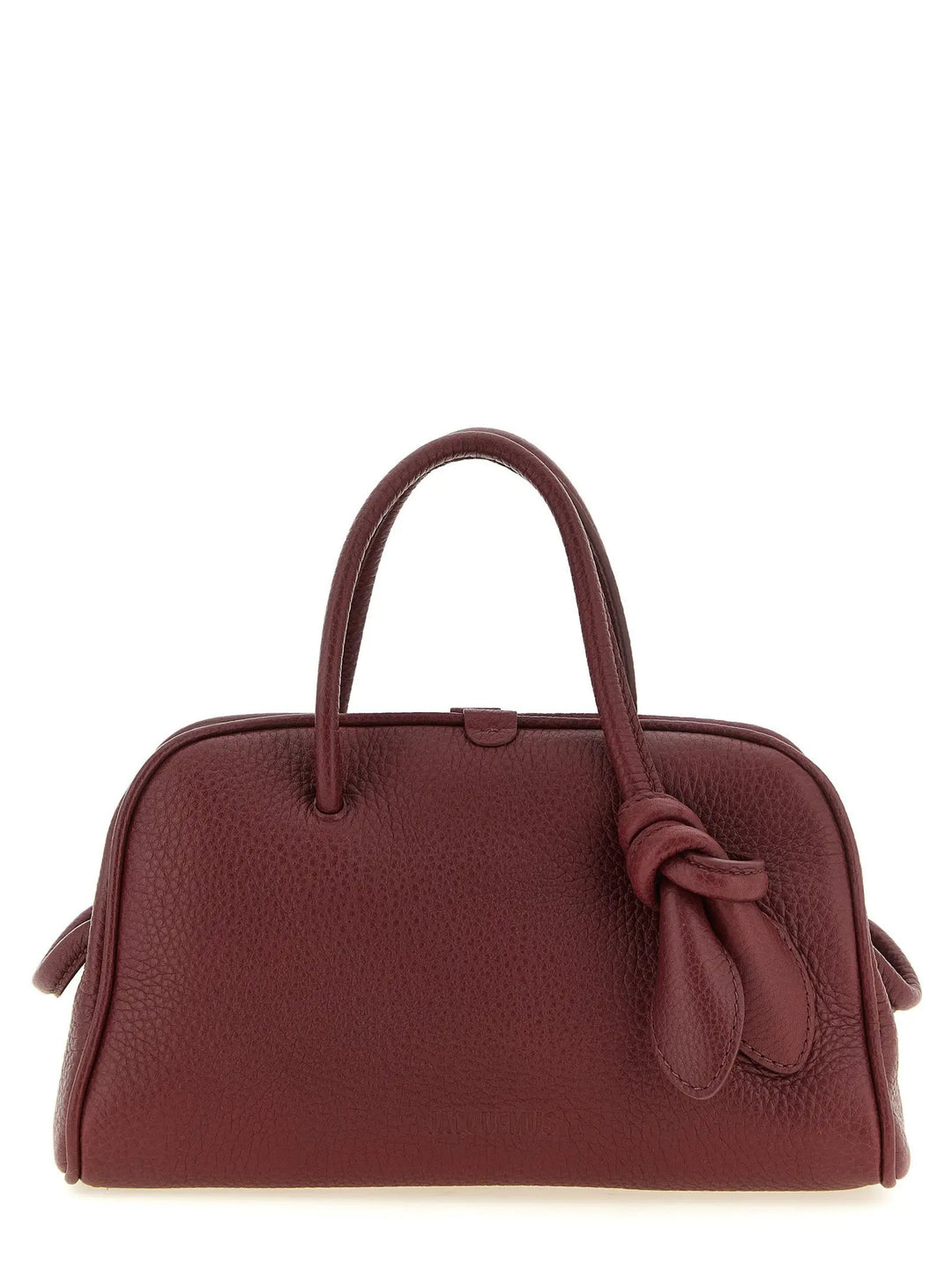 Jacquemus Sample Sale | Jacquemus Bordeaux Calfskin Handbag - | Designer outlet