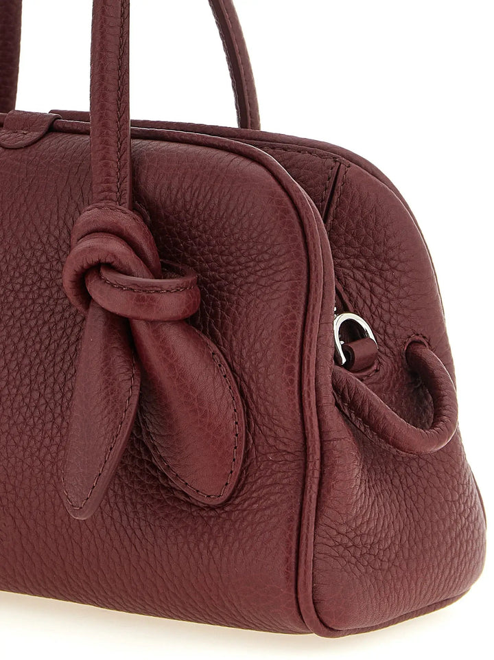 Jacquemus Sample Sale | Jacquemus Bordeaux Calfskin Handbag - | Designer outlet