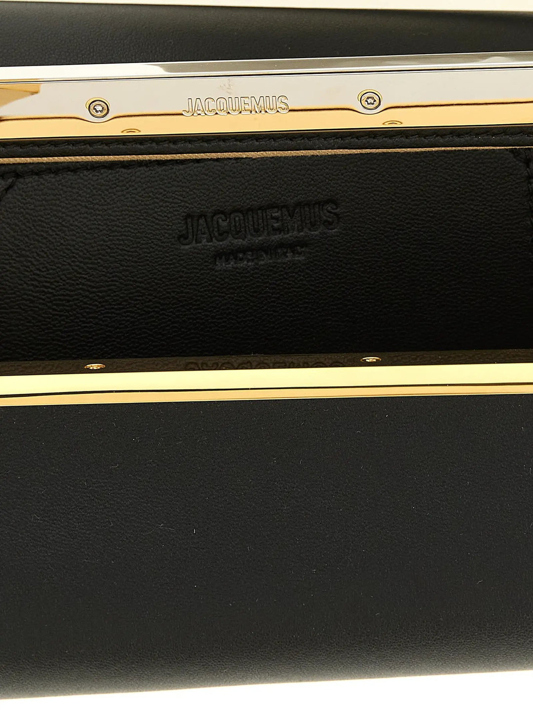 Jacquemus Sample Sale | Jacquemus Black Lamb Leather Clutch Bag - | Designer outlet