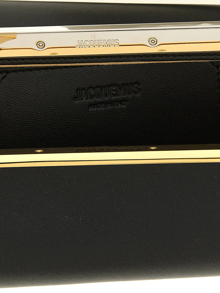 Jacquemus Sample Sale | Jacquemus Black Lamb Leather Clutch Bag - | Designer outlet
