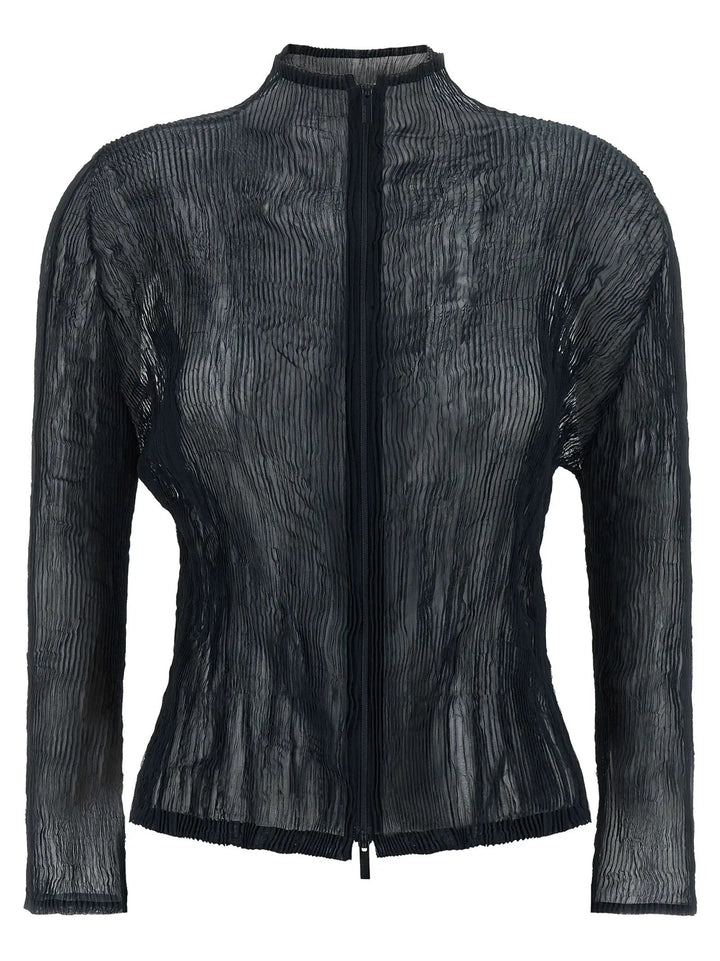 Issey Miyake Sample Sale | Issey Miyake Black Polyester Cardigan - | Designer outlet